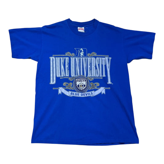 Vintage 90s Nutmeg Duke University Blue Devils Embroidered College Tee XL
