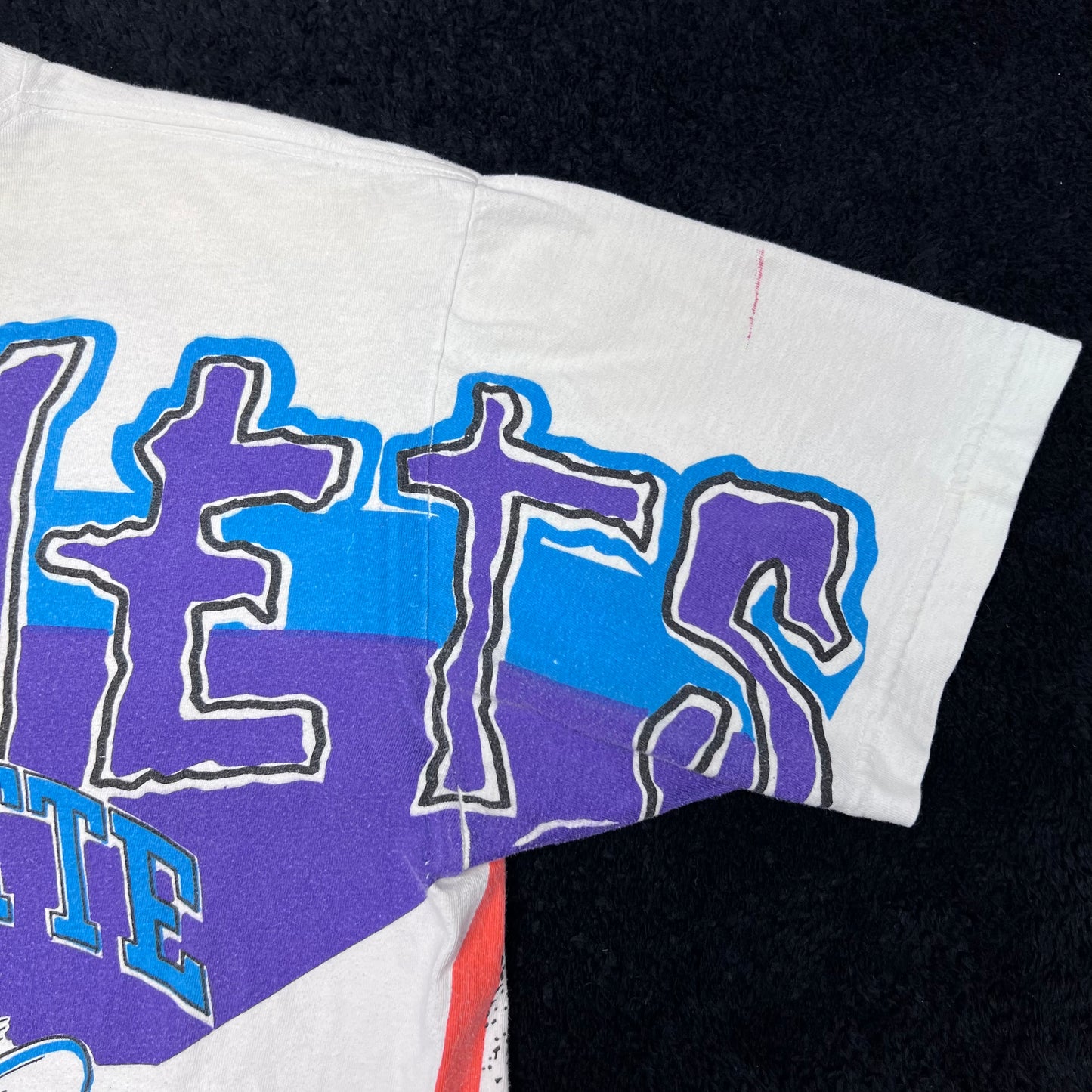 Vintage 90s AOP Pure Magic Charlotte Hornets Basketball Double Sided Tee L
