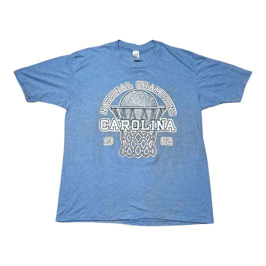 Vintage 1982 National Champions North Carolina Tar Heels Basketball Tee XL