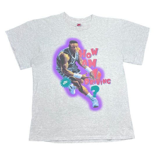 Vintage 90s Nike Alonzo Mourning Charlotte Hornets Double Sided Tee XXL
