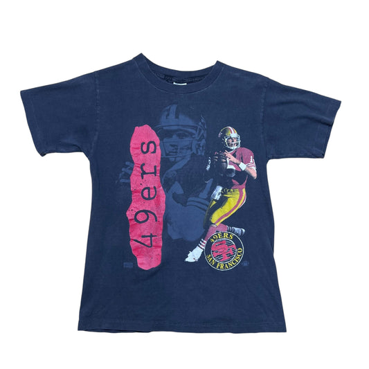 Vintage 90s Salem NFL San Francisco 49ers Joe Montana Player Tee S