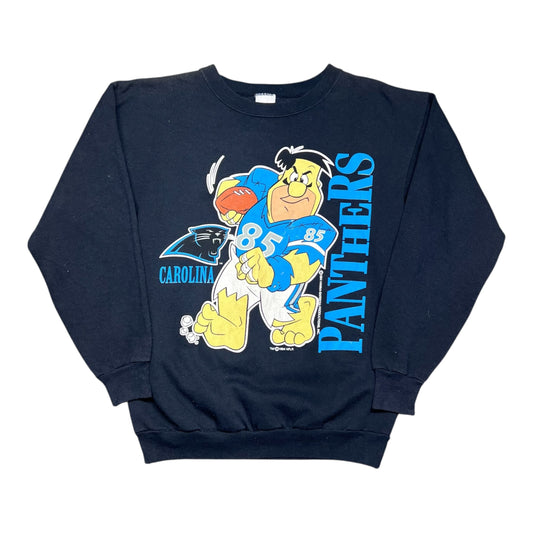Vintage 1994 Carolina Panthers Fred Flintstone Double Sided Sweatshirt L