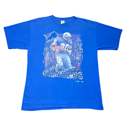Vintage 1997 Miro Detroit Lions Barry Sanders Football Player Tee XL