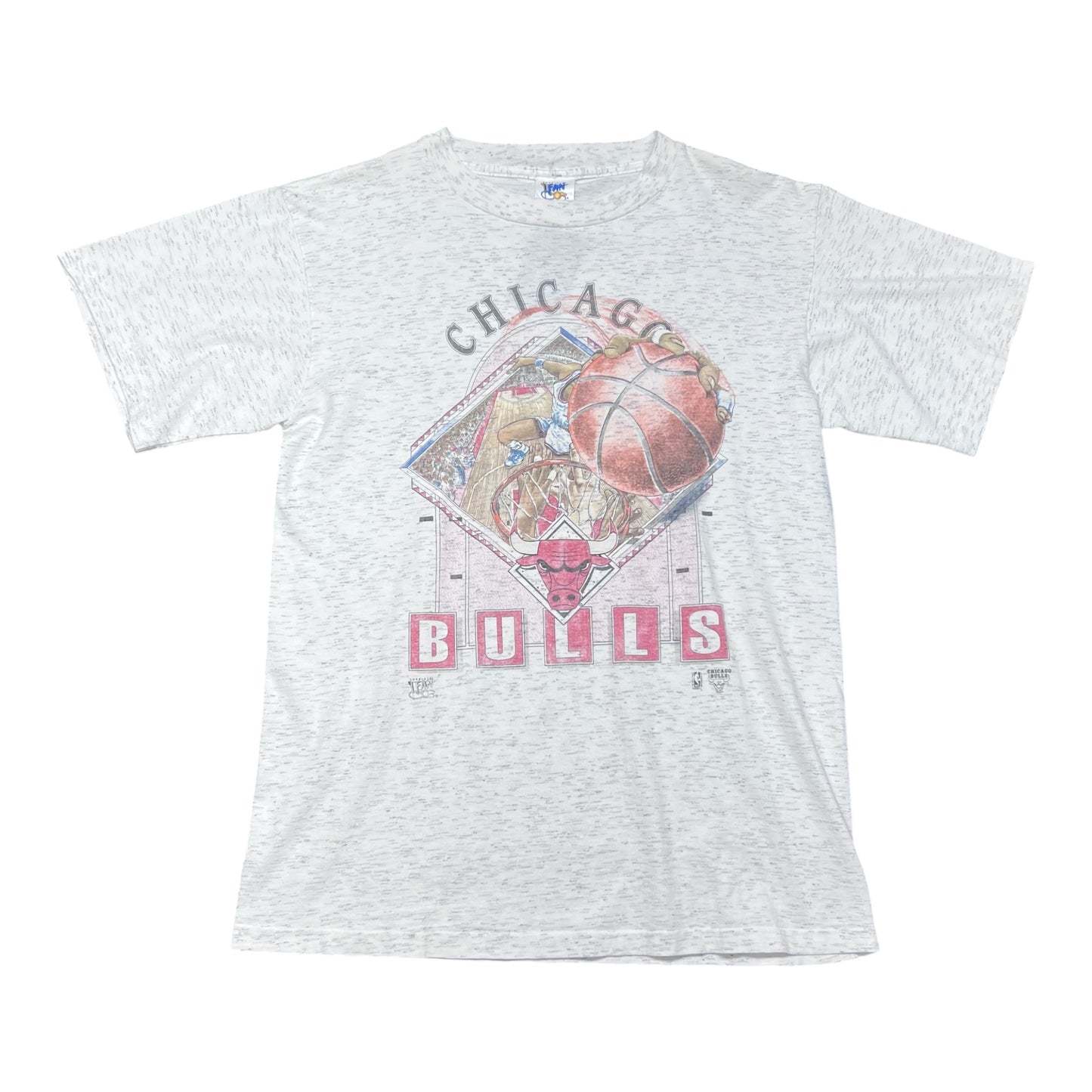 Vintage 90s Official Fan Sportswear NBA Chicago Bulls Player Dunking Tee L