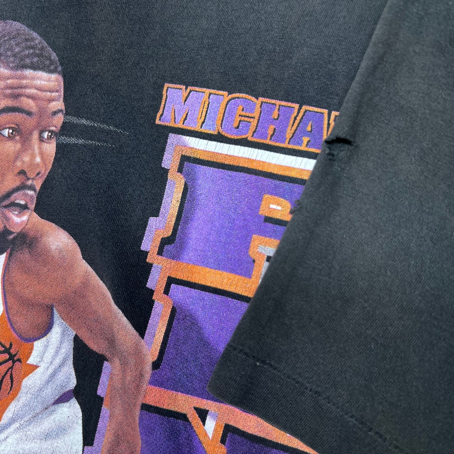Vintage 90s Pro Player Phoenix Suns Michael Finley Caricature Tee M