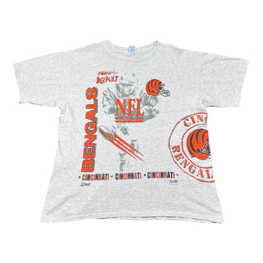 Vintage 1991 Salem Sportswear Cincinnati Bengals Aerial Assault Tee XXL
