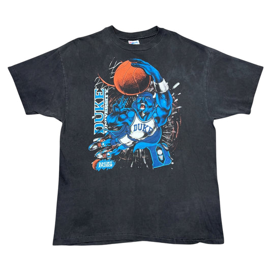 Vintage 90s University Of Duke Blue Devils Basketball Mascot Xplosion Tee XL
