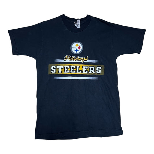 Vintage 90s FOTL Tag NFL Pittsburgh Steelers Football Spell Out Tee L