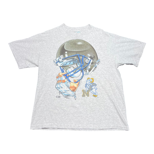 Vintage 1996 Xplosion Tag North Carolina Tar Heels Football Helmet Tee XL