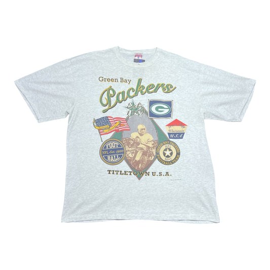 Vintage 1993 NFL Green Bay Packers Americas Favorite Title Town Tee XL