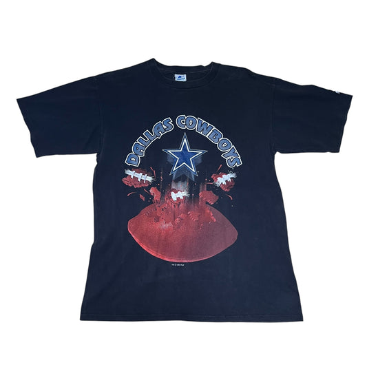 Vintage 1994 Starter NFL Dallas Cowboys Explosive Football Tee L