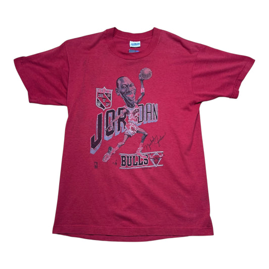Vintage 1988 Salem Chicago Bulls Michael Jordan Caricature Tee L