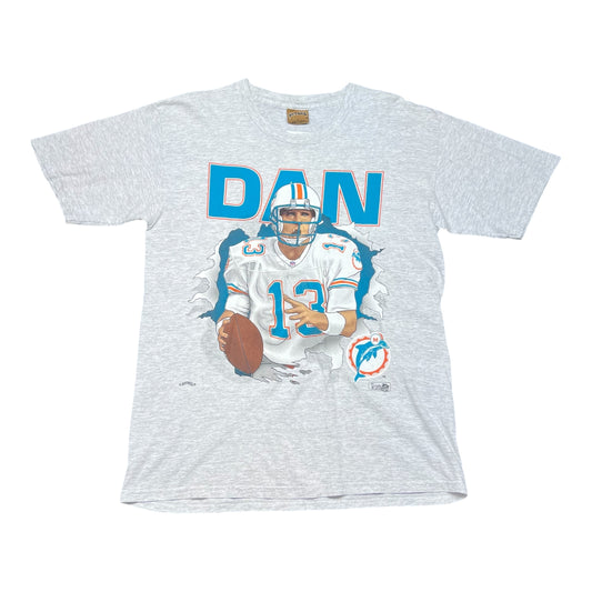Vintage 90s Nutmeg Miami Dolphins Dan Marino Player Breakthrough Tee L