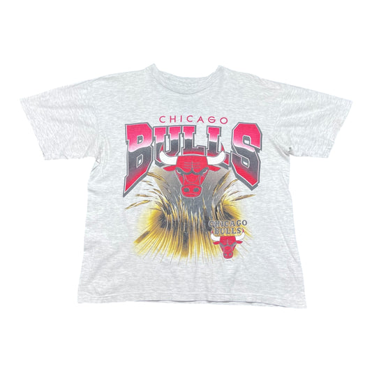 Vintage 90s True Fan NBA Chicago Bulls Floor Explosion Basketball Tee L