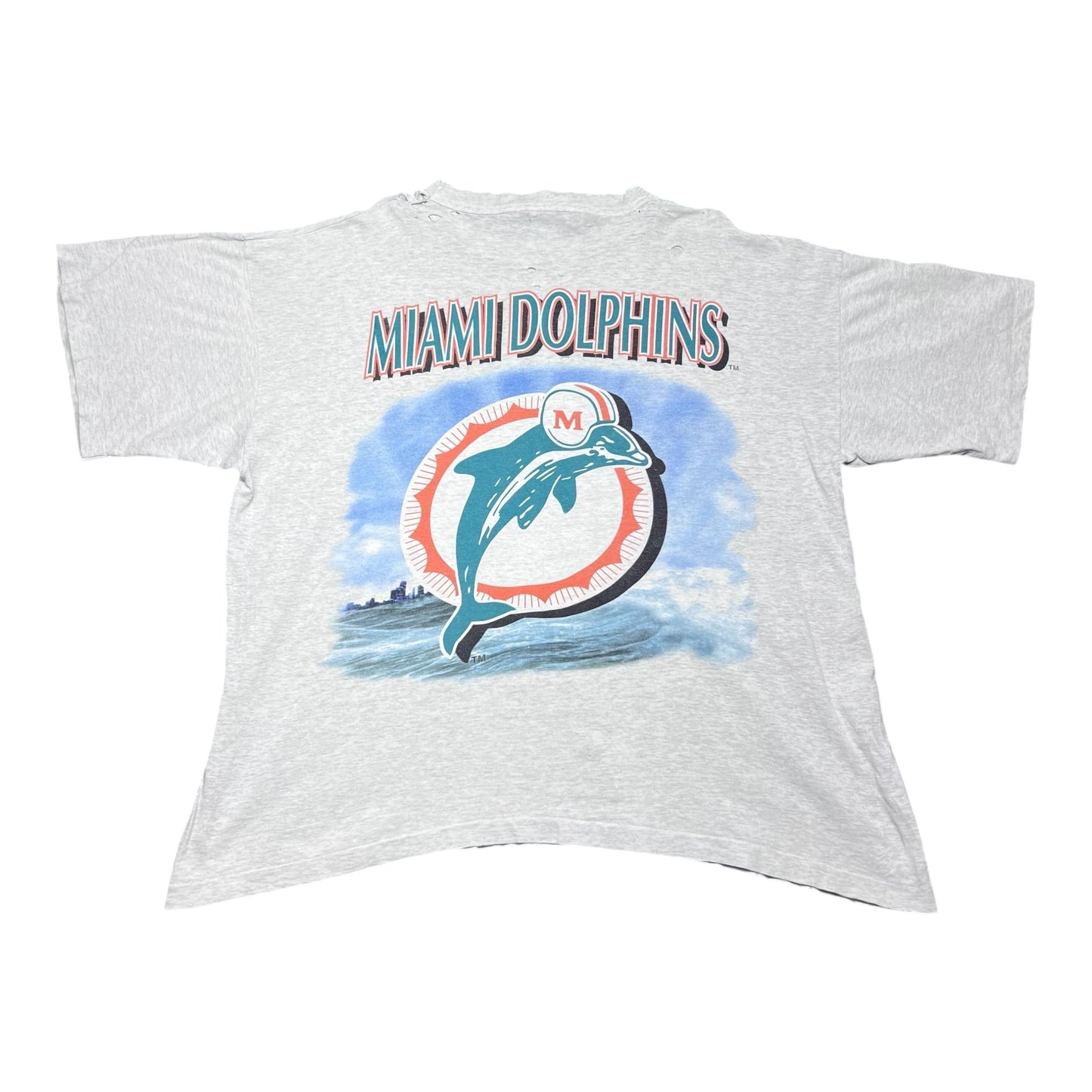 Vintage 1995 Salem Miami Dolphins Football Double Sided Tee XXL
