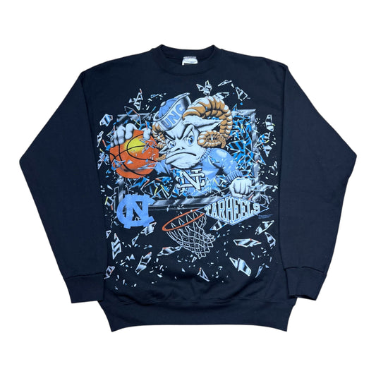 Vintage 1993 Tultex North Carolina Tar Heels Shattered Backboard Sweatshirt L