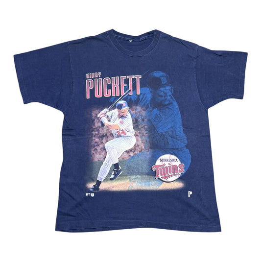 Vintage 1996 Pro Player Minnesota Twins Kirby Puckett Baseball Player Tee L