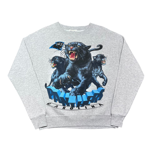 Vintage 1996 Lee Sports Carolina Panthers Realistic Mascots 3-D Spell Out Sweatshirt M