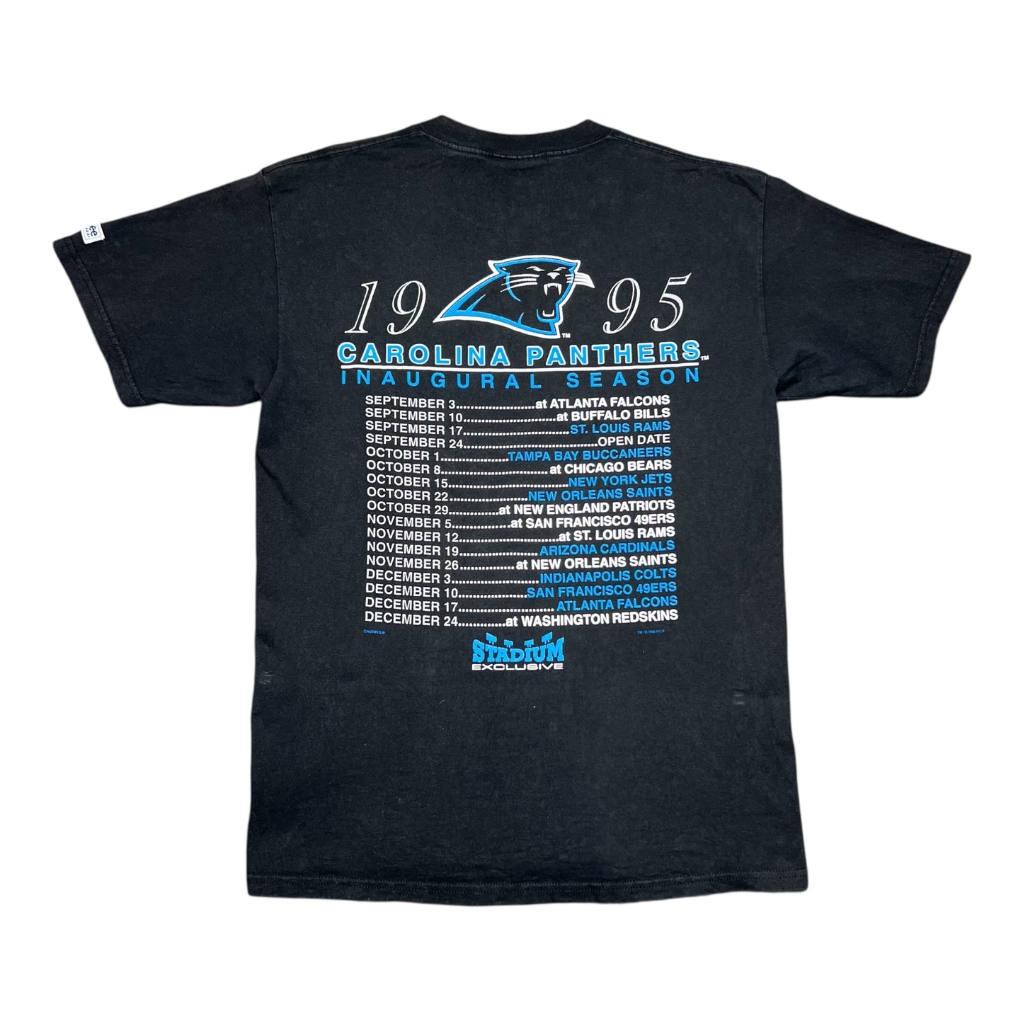 Vintage 1995 Lee Carolina Panthers Inaugural Season Feeding Time Tee L