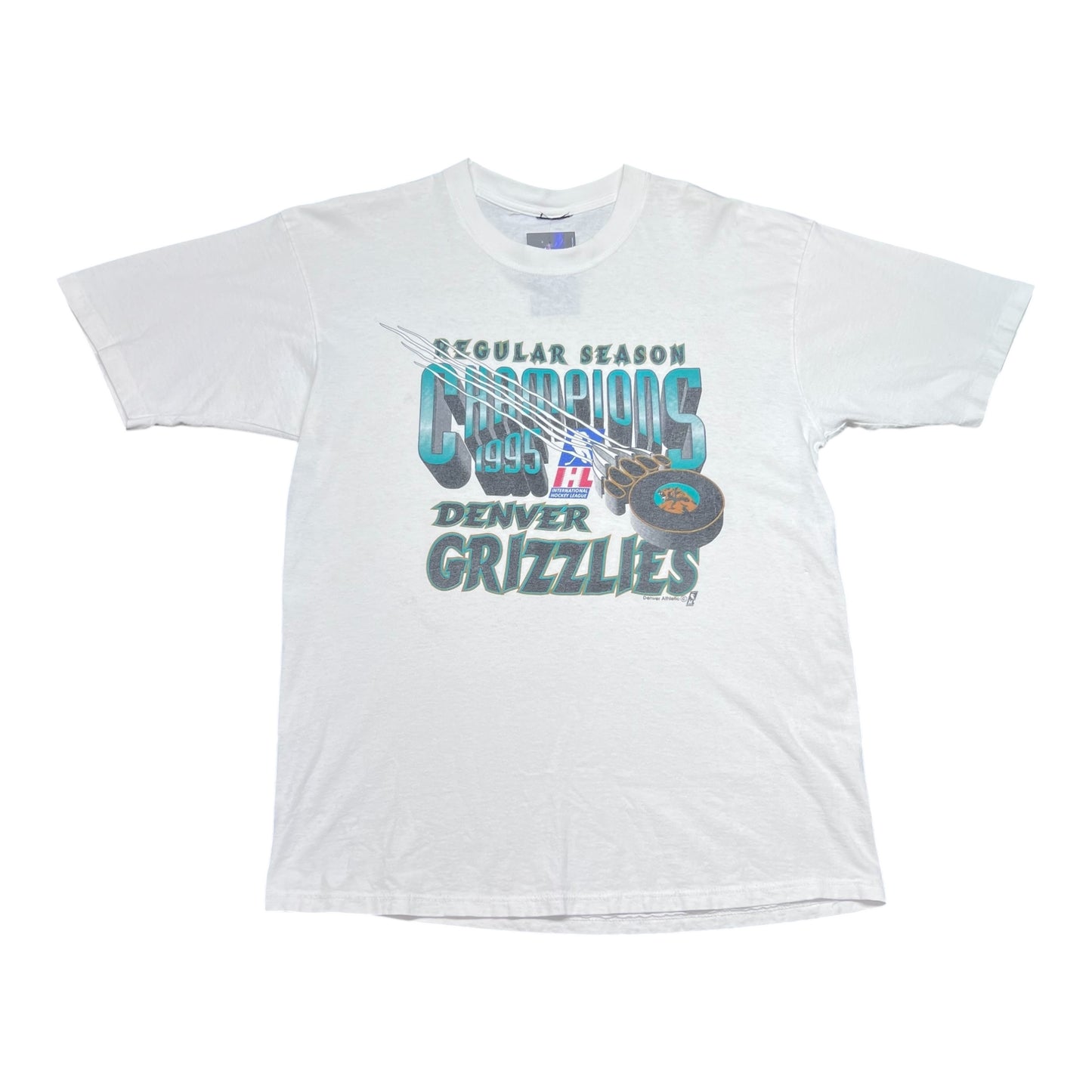 Vintage 1995 Denver Grizzlies Regular Season Champions International Tee L