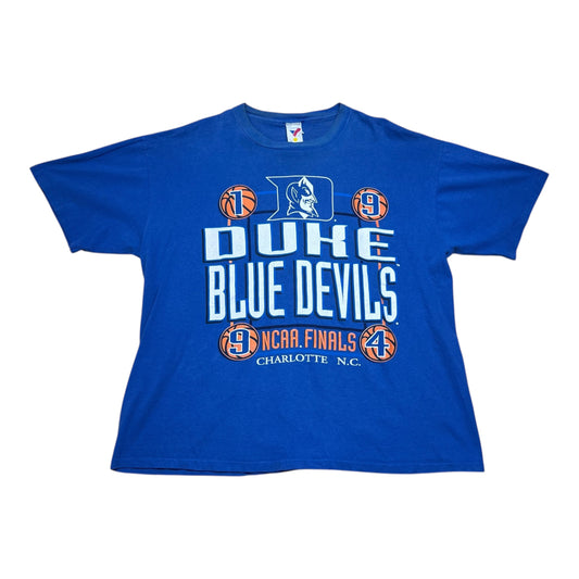 Vintage 1994 Artex Duke Blue Devils NCAA Finals Charlotte NC Basketball Tee XL