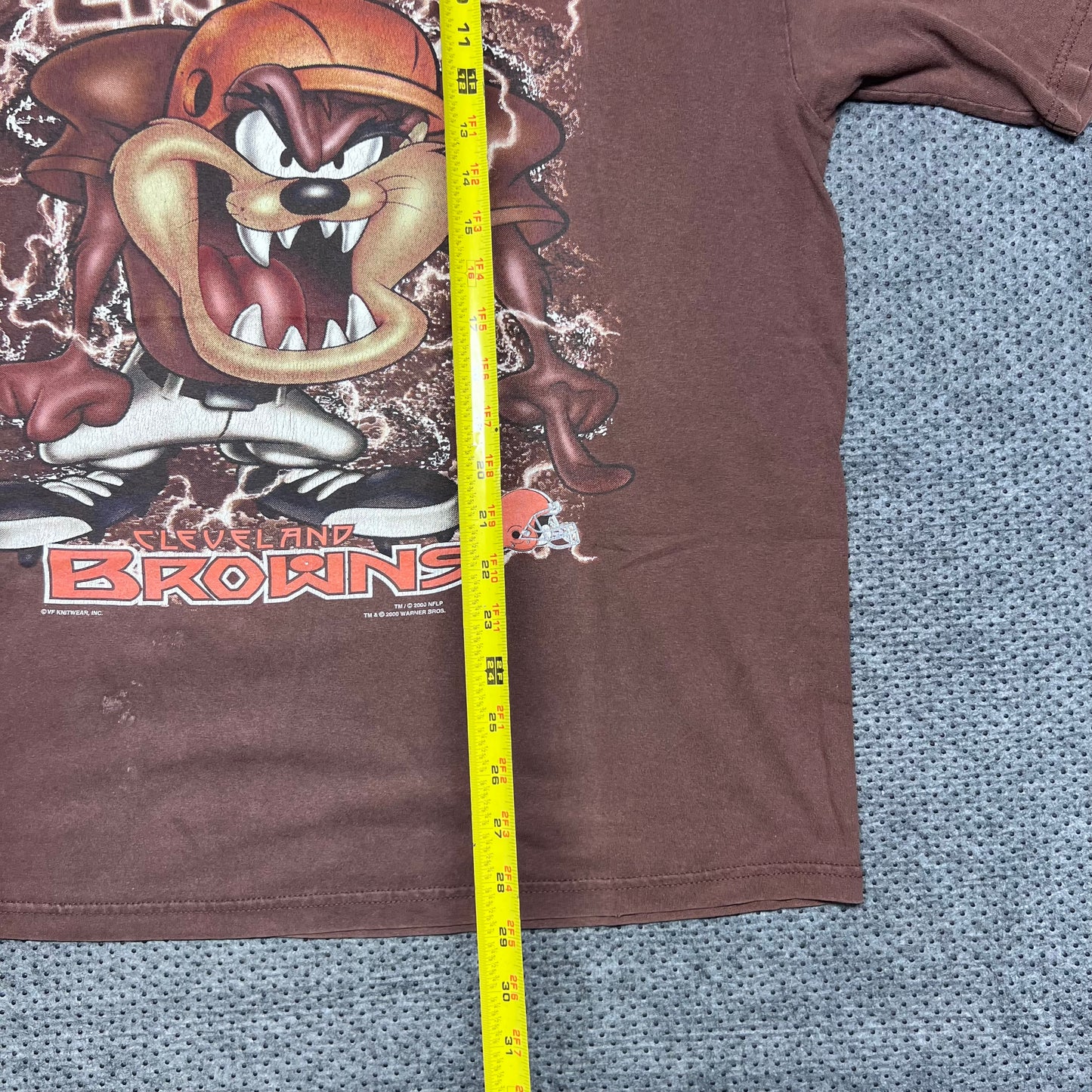 Vintage 2003 CSA Cleveland Browns Tasmanian Devil Lightning Tee XL