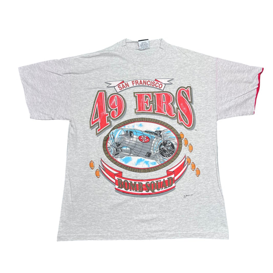 Vintage 1991 San Francisco 49ers Football Airplane Bomb Squad Tee L