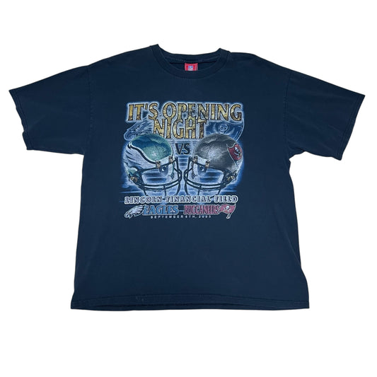 Vintage 2003 NFL Philadelphia Eagles VS Tampa Bay Buccaneers Opening Night Helmet Tee XL