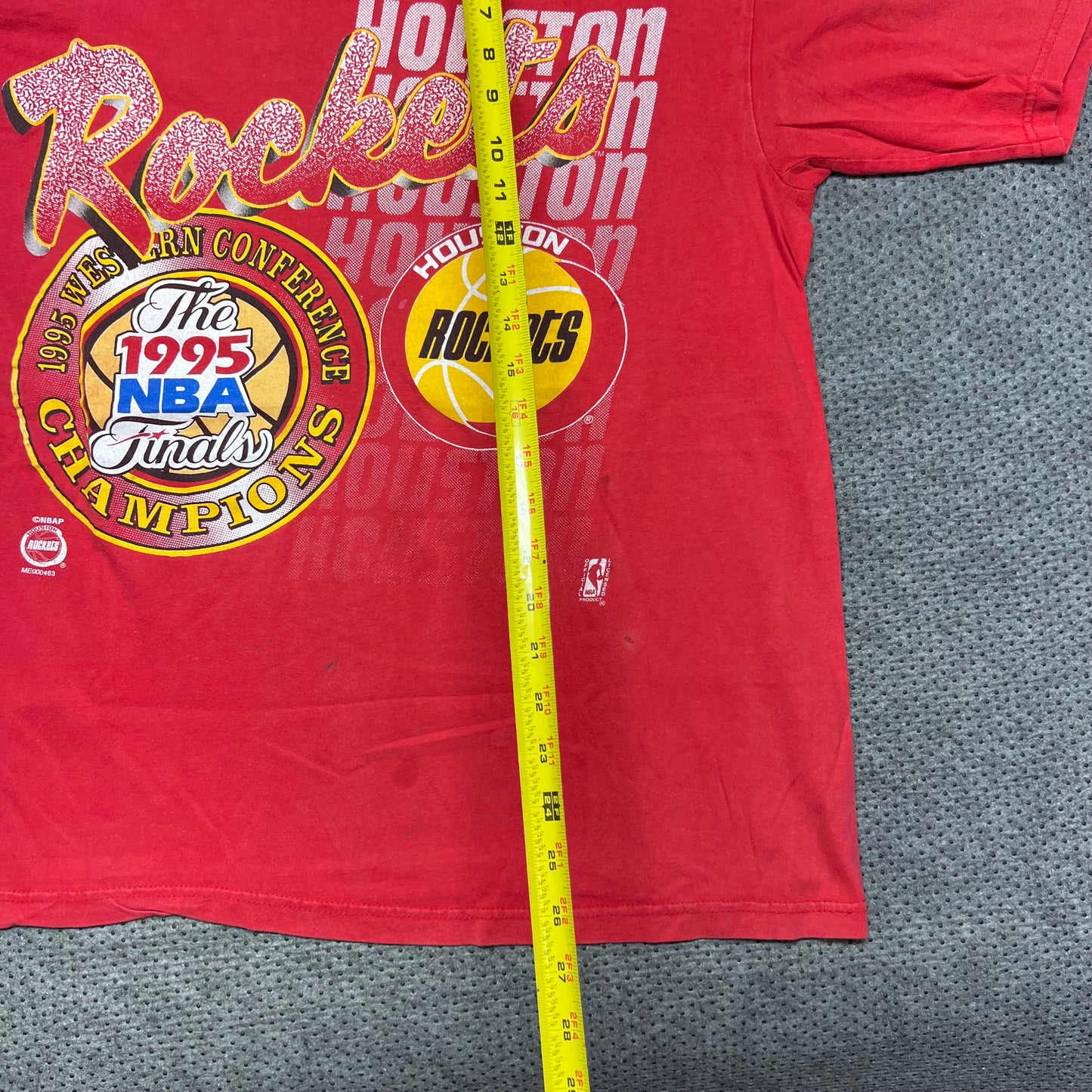 Vintage 1995 Huston Rockets Western Conference Champions Tee L