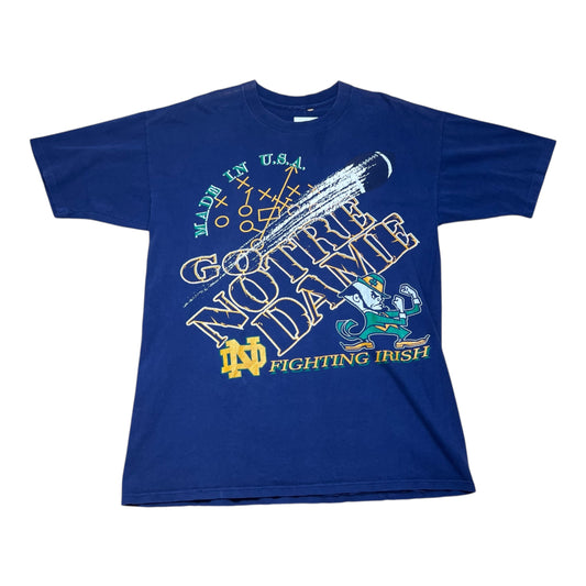 Vintage 00s NCAA Notre Dame Fighting Irish “Made In U.S.A” Football Tee XL