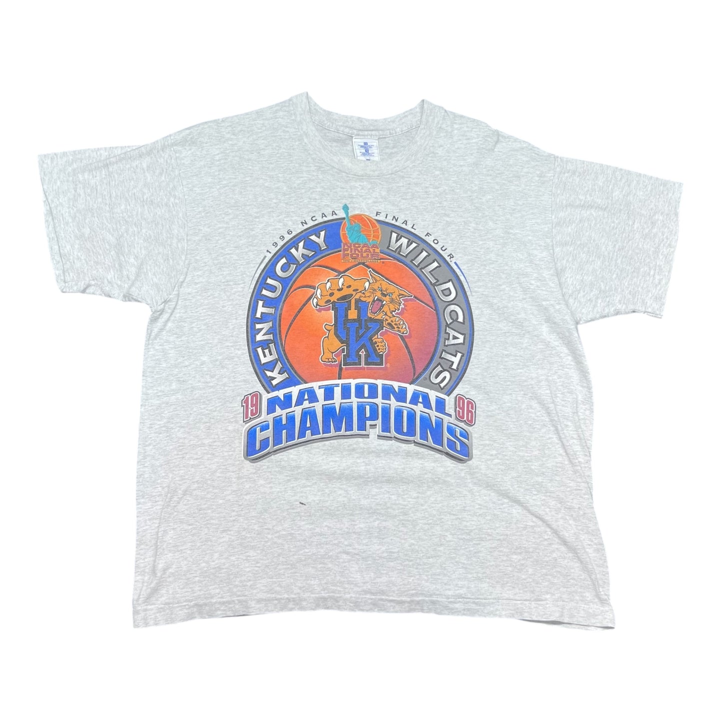 Vintage 1996 NCAA National Champions Kentucky Wildcats Basketball Tee XL
