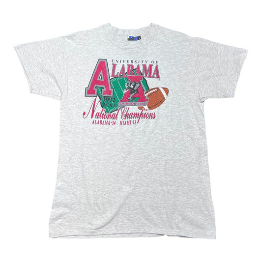 Vintage 1992 Russell NCAA National Champions Alabama Crimson Tide Tee L