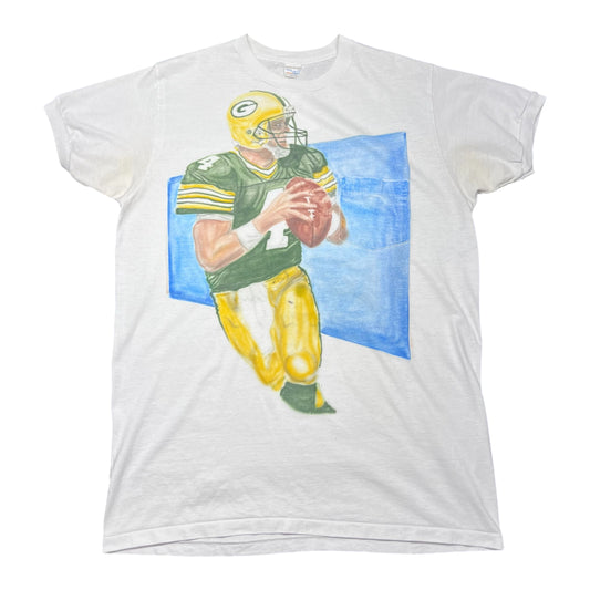 Vintage 90s NFL Green Bay Packers Brett Favre Custom Air Brush Pocket Tee XL