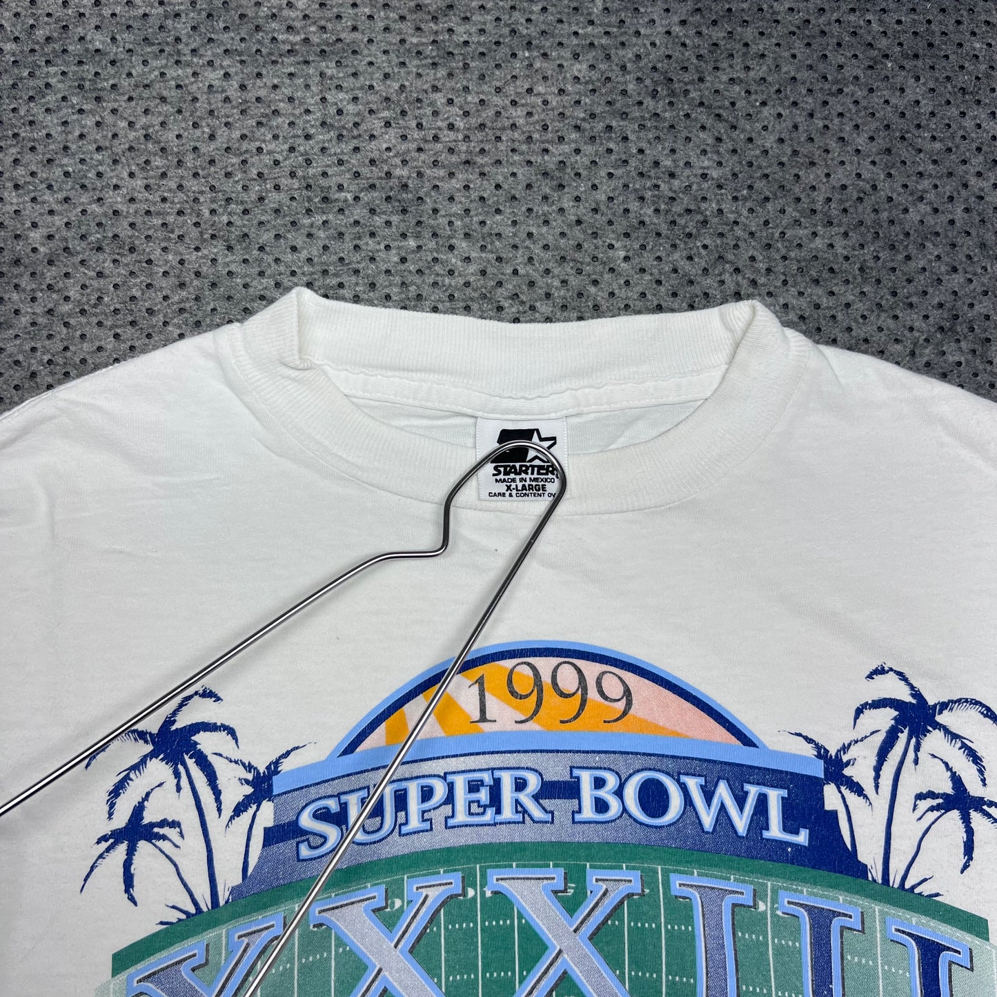 Vintage 1999 Starter Super Bowl Atlanta Falcons Vs Denver Broncos Helmet Tee XL