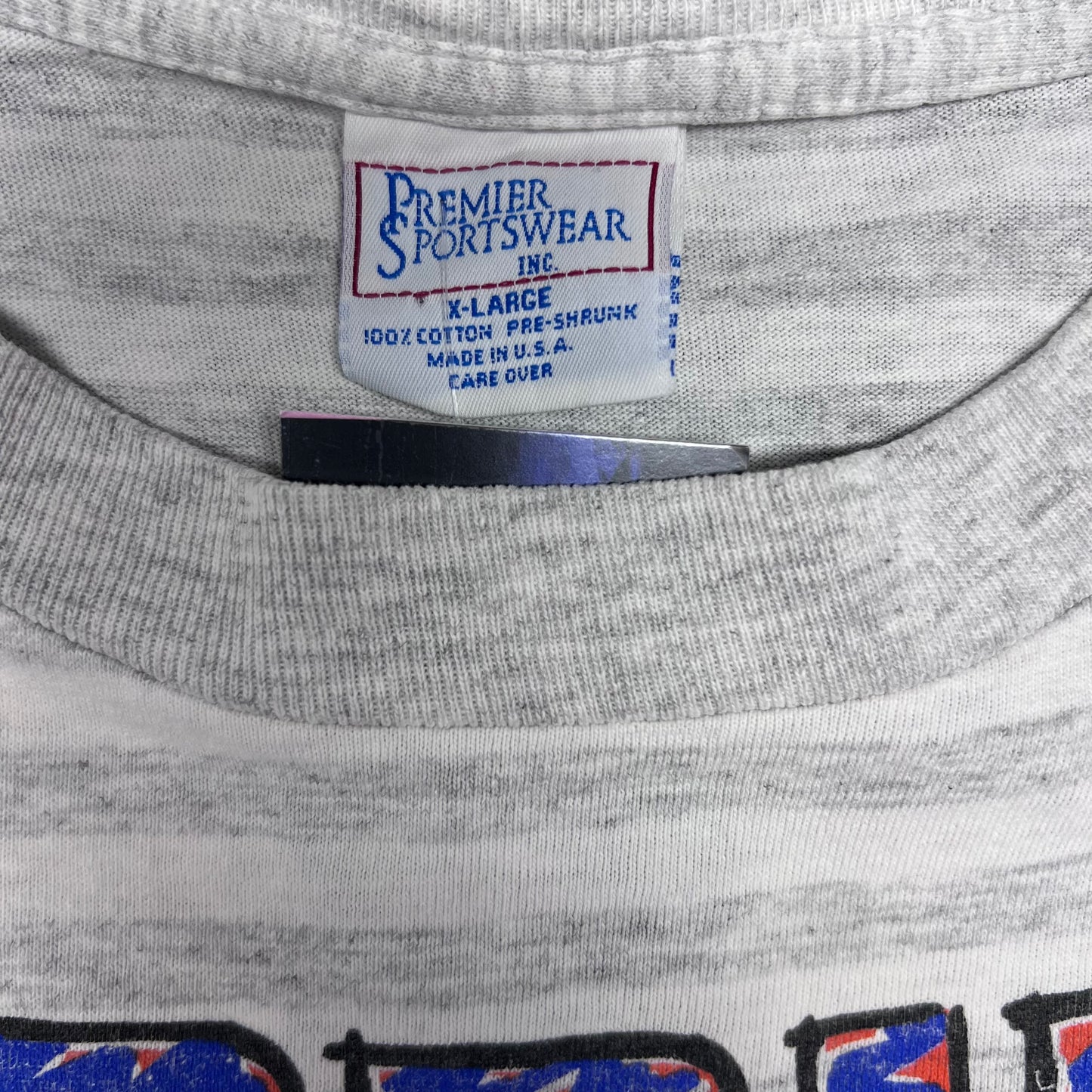 Vintage 1992 NCAA University Of Florida Gators Scribble Art Striped Tee XL