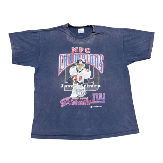 Vintage 2001 New York Giants Jason Sehorn NFC Champions Player Tee XL