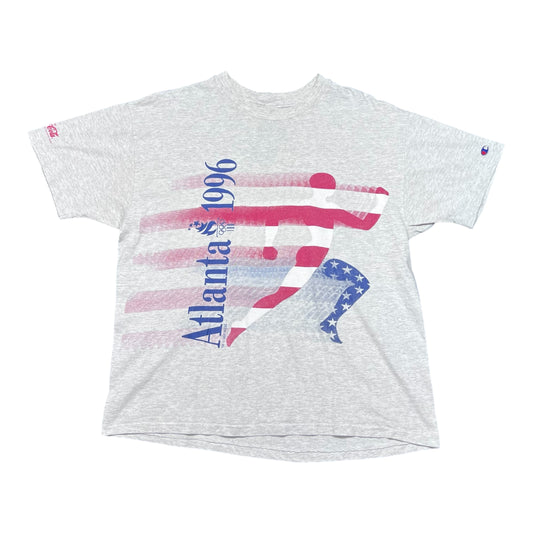 Vintage 1992 Champion American Flag USA Atlanta 1996 Olympic Games Running Tee XL