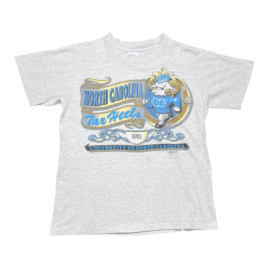 Vintage 90s Capitol Graphics University Of North Carolina Tar Heels Ribbon Tee M