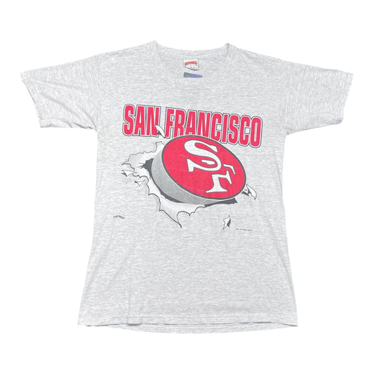 Vintage 1994 Nutmeg NFL San Francisco 49ers Football Breakthrough Tee L
