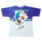 Vintage 90s NWT Charlotte Hornets Hugo Basketball Caricature AOP Tee M