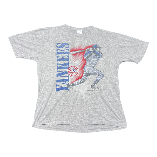 Vintage 1989 MLB New York Yankees Baseball Player Tee L