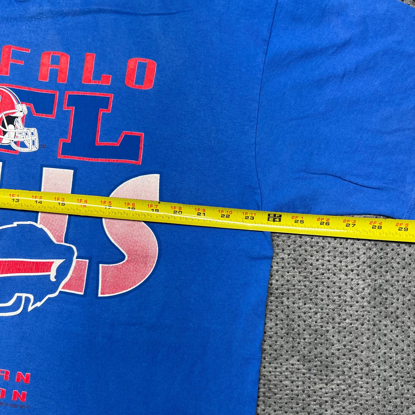 Vintage 90s Buffalo Bills Eastern Conference Football Logo Tee XL