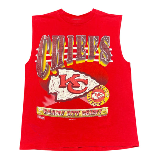 Vintage 1994 Magic Johnson Tag Kansas City Chiefs Cut-Off Tee L