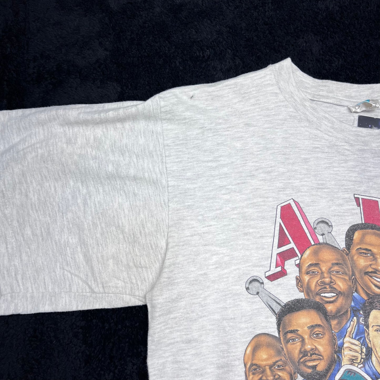 Vintage 1997 Champ Tag Super Bowl XXXI Champions New England Patriots Caricature Tee L