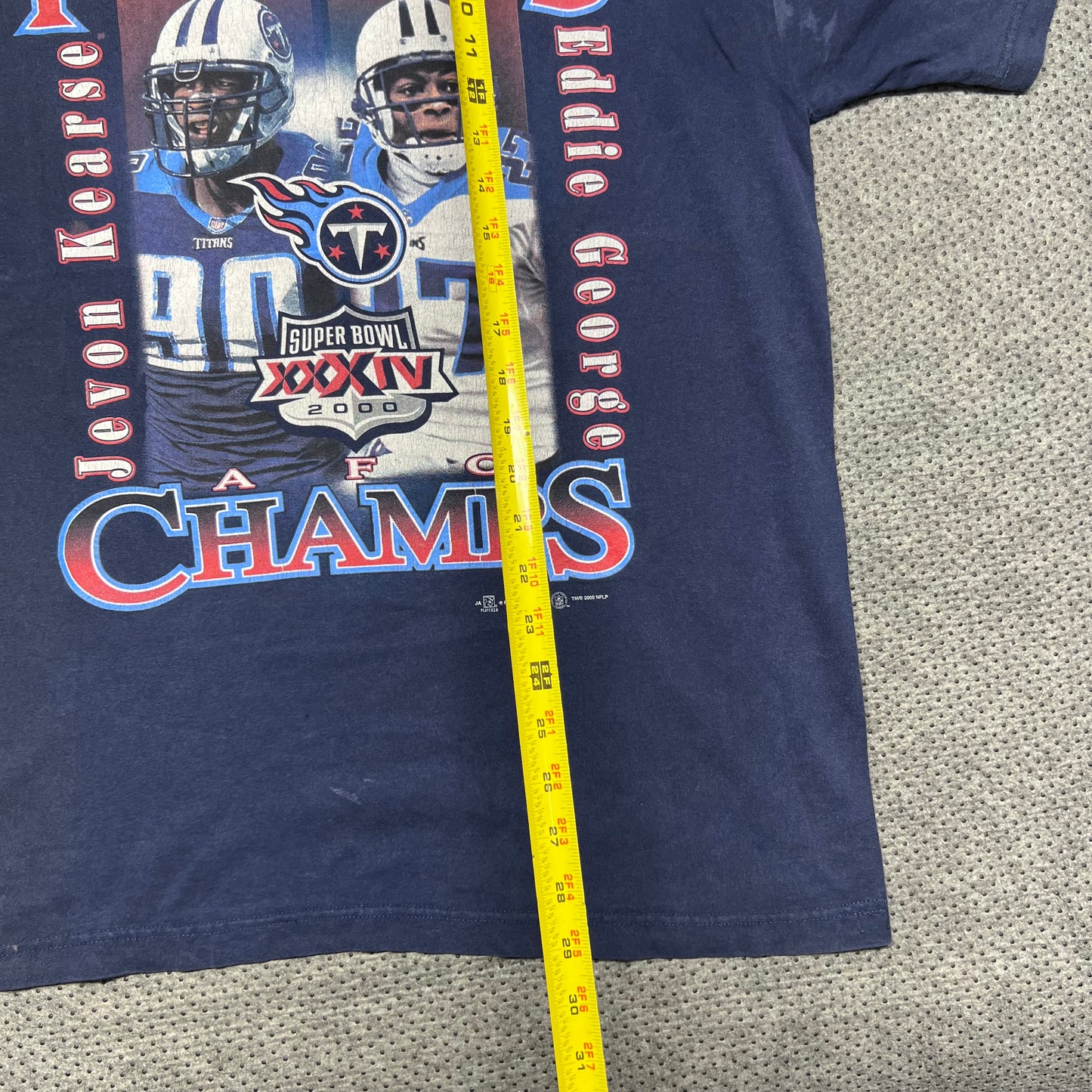 Vintage 2000 Tennessee Titans Super Bowl Champions Players Tee XL