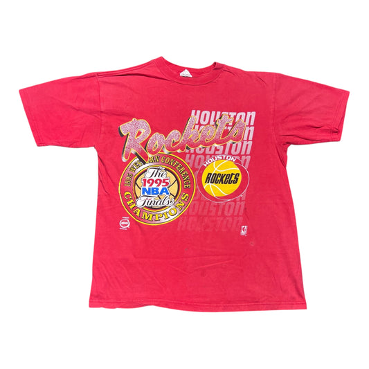 Vintage 1995 Huston Rockets Western Conference Champions Tee L