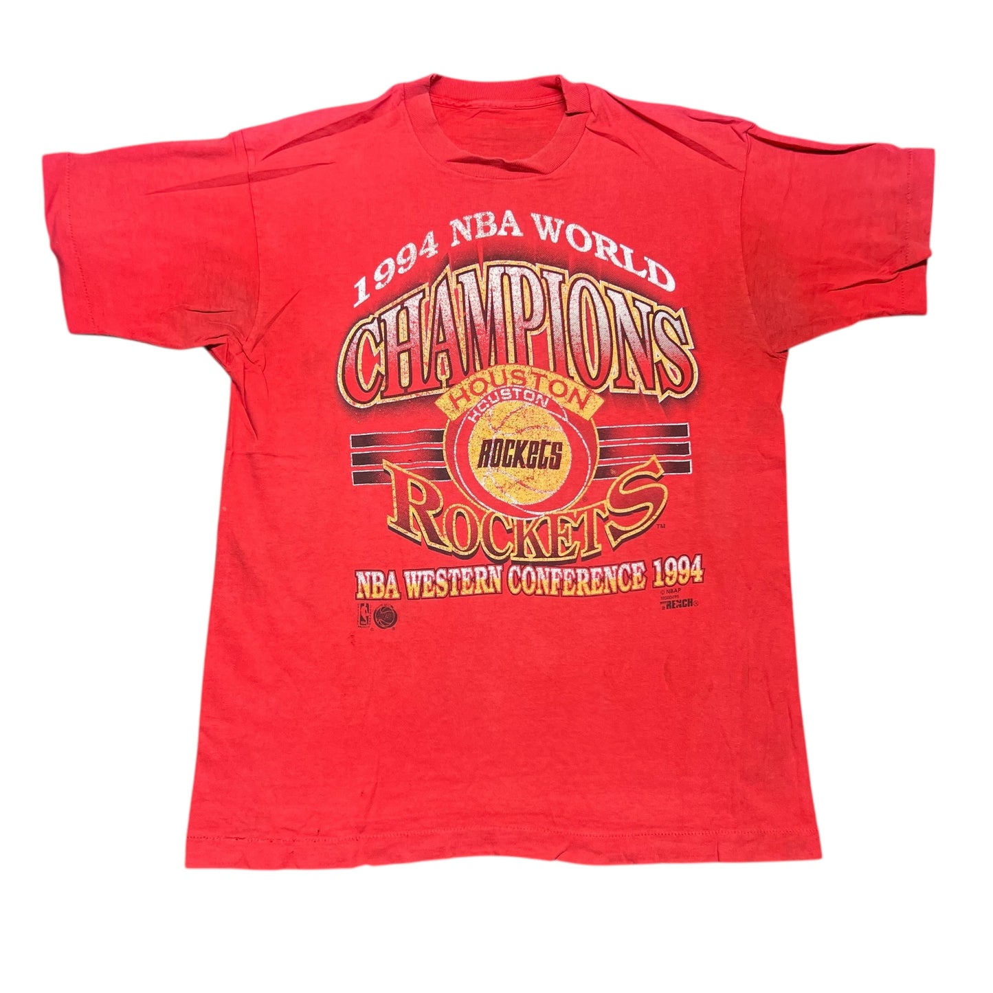 Vintage 1994 Trench Houston Rockets NBA World Champions Tee L