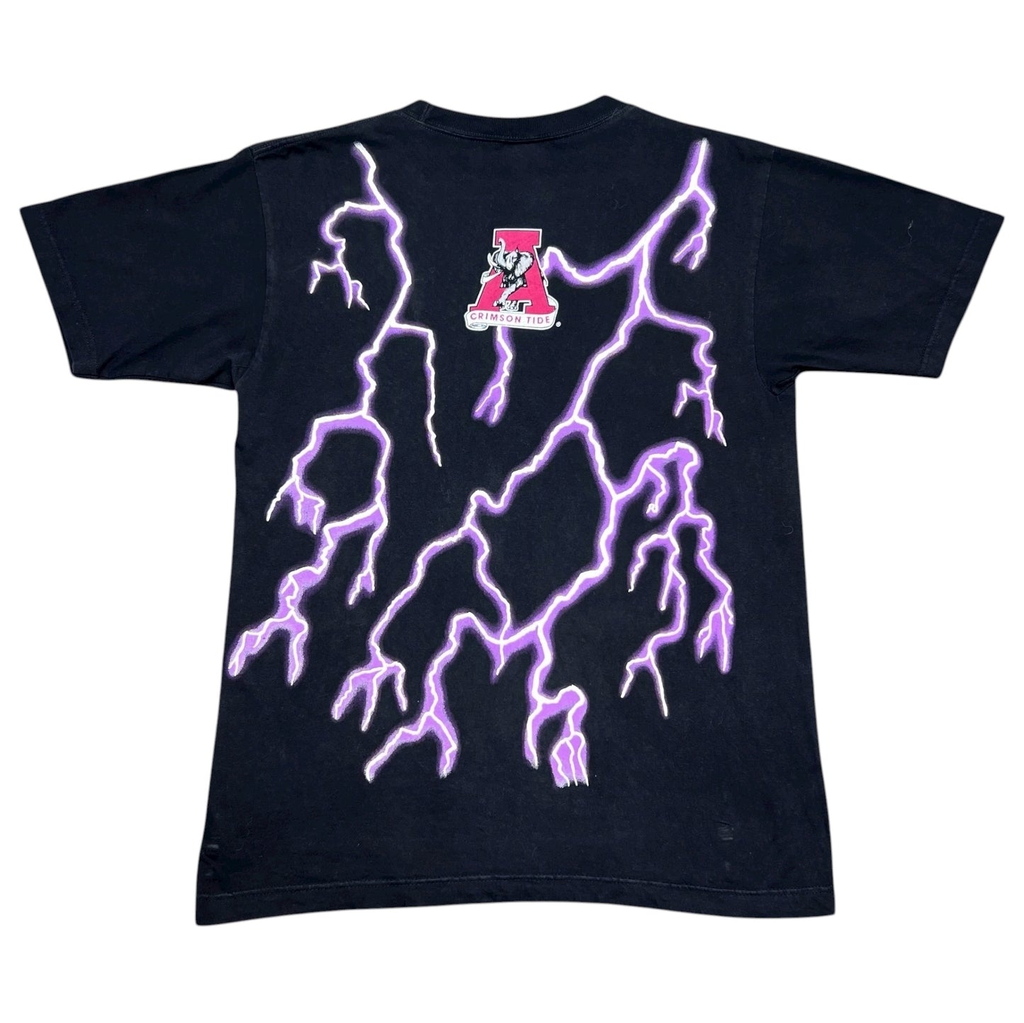Vintage 90s Alabama Crimson Tide University Lightning American Tag Thunder Tee L