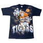 Vintage 90s AOP University Of Clemson Tigers Football Player Tee XL