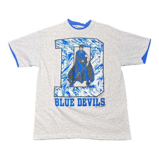 Vintage 1993 Anvil Duke University Blue Devils Double Layered Tee XL